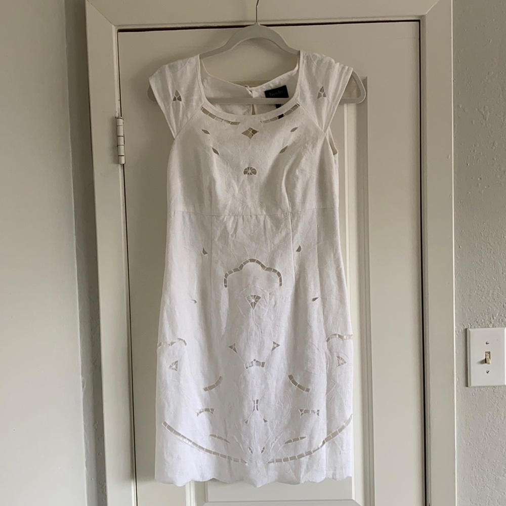 White linen dress